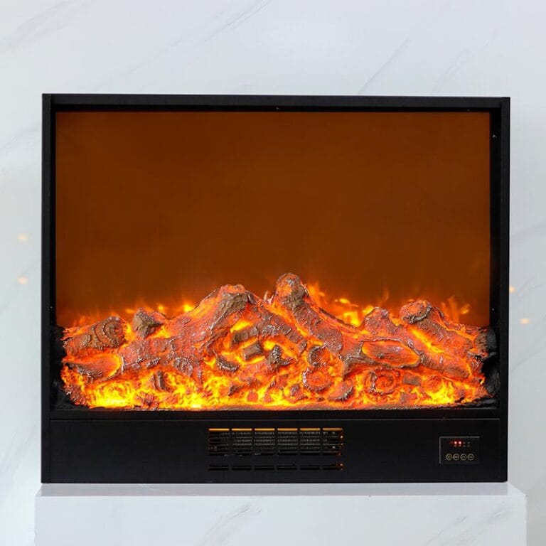 large electric fireplace with heater