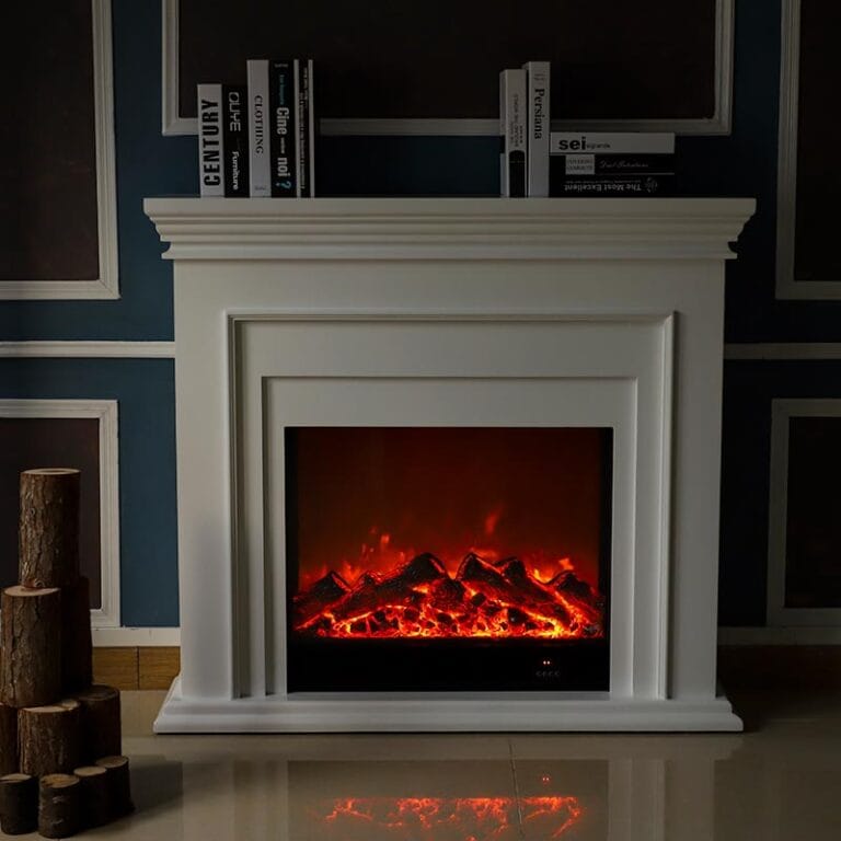 White fireplace
