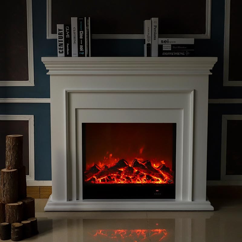 White fireplace