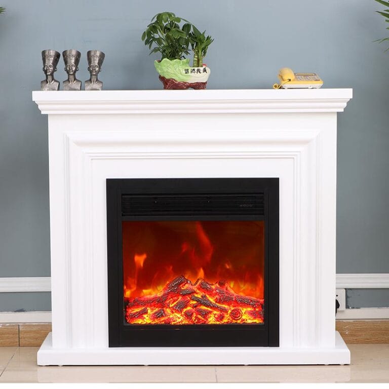 White fireplace
