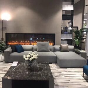 insert fireplace in hall